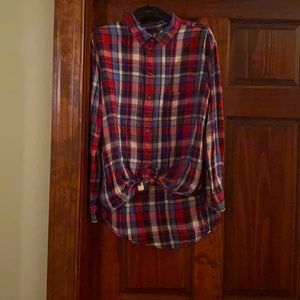 Red white and blue flannel